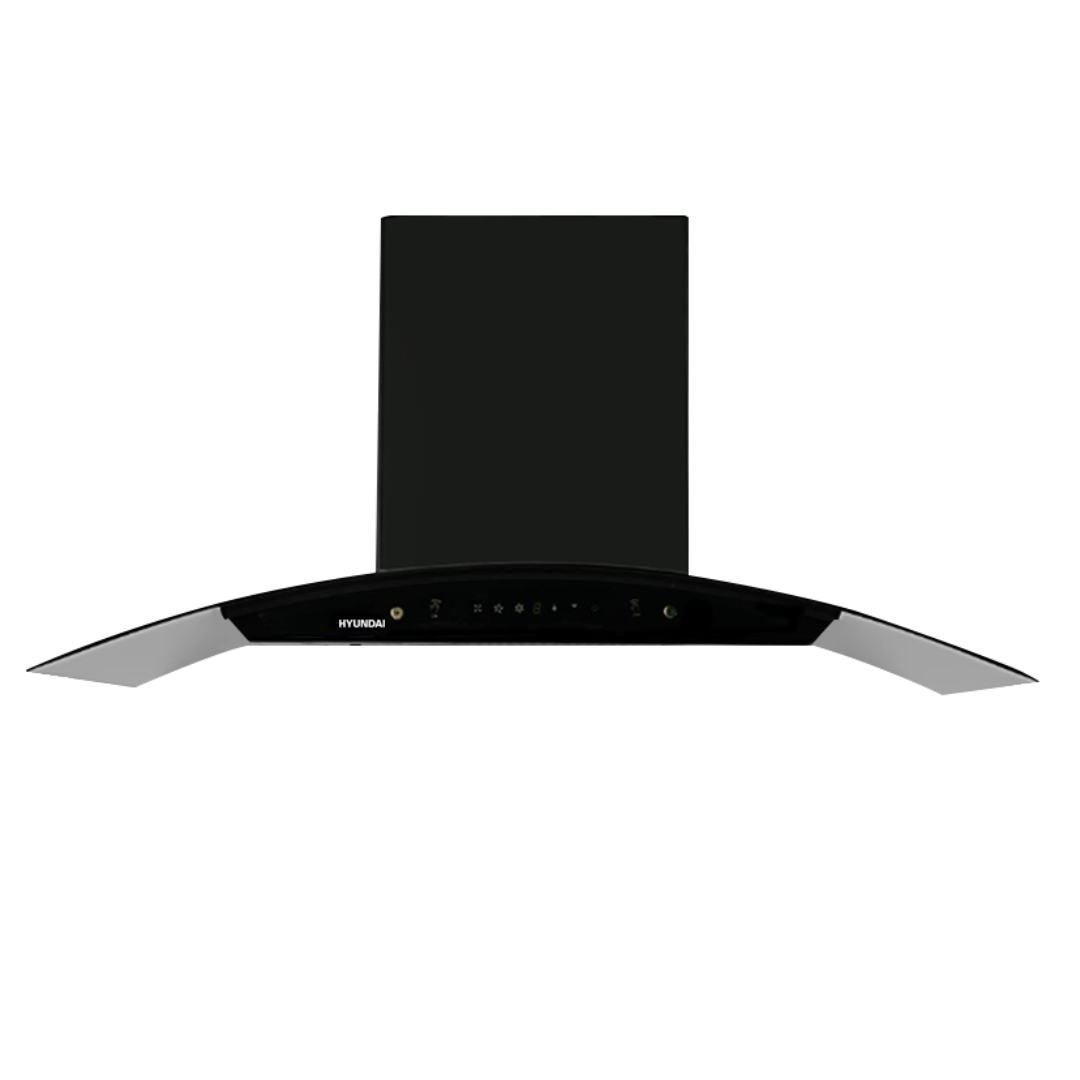 Sleek black 90 CM wall kitchen chimney