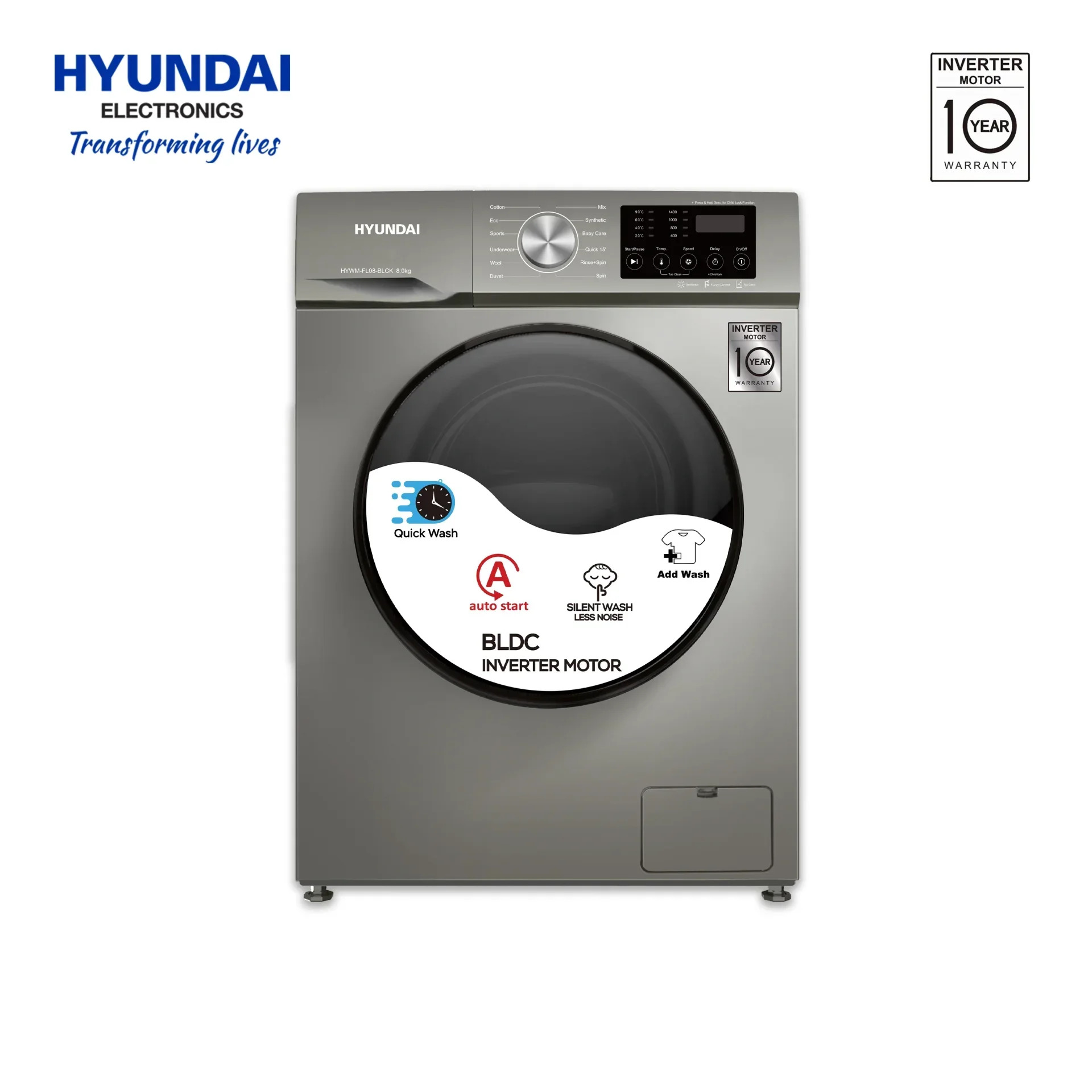 Efficient 7 Kg washing machine with advanced features