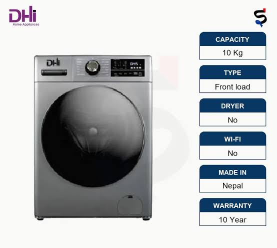 10KG Front Load Washing Machine with DD Motor and Touch Screen